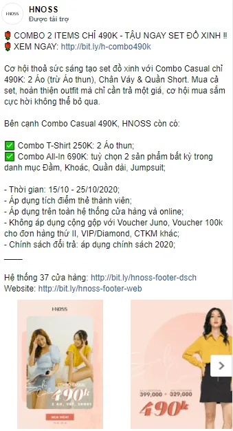 Mẫu content quảng cáo khuyến mãi phổ biến