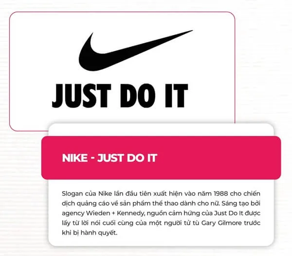 Slogan quảng cáo của Nike
