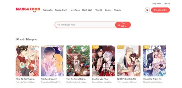 Web dịch truyện kiếm tiền Mangatoon