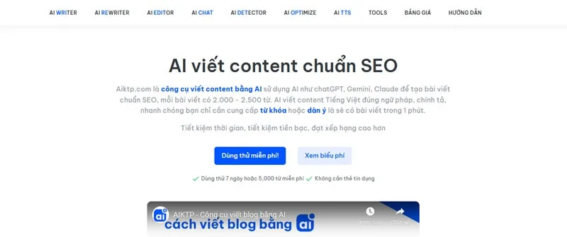 công cụ viết content AIKTP