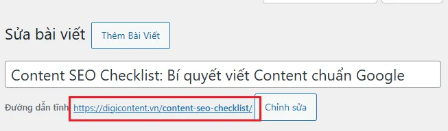 SEO Checklist Tối ưu URL