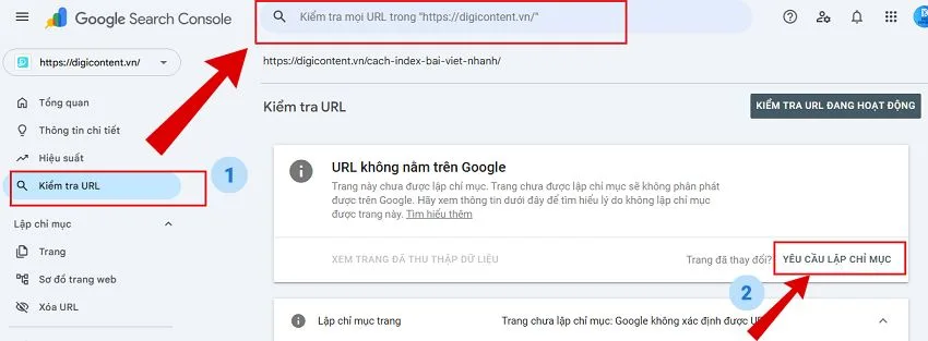 Cách index bài viết nhanh bằng Google Search Console